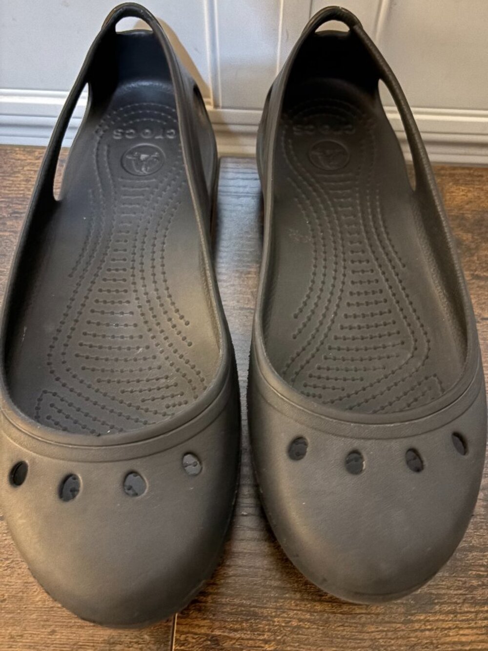 Crocs Kadee Black Ballet Flats Comfort Slip On Shoes Women's Size 10
